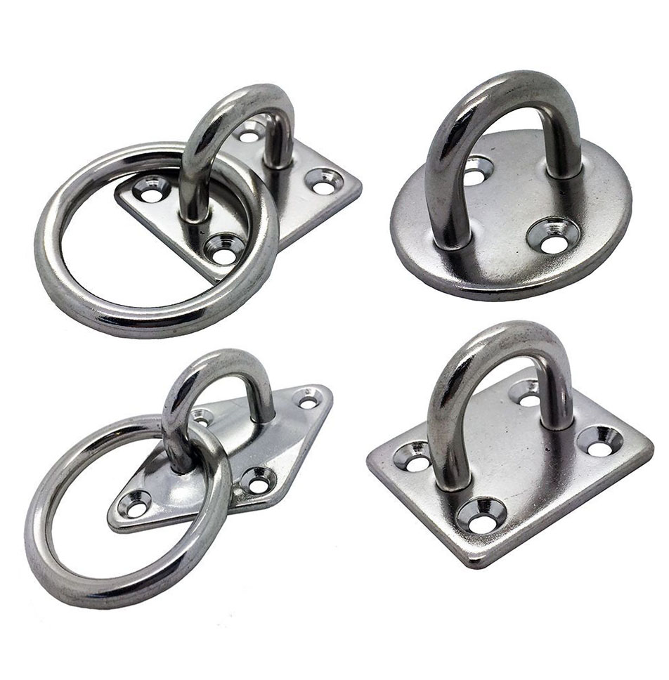 Lot De 10 Platines Inox 316 Pour Fixation - 6 Mm De Large, 72 Mm Long, Trou M5 - Pour Kayak, Bateau, Bricolage