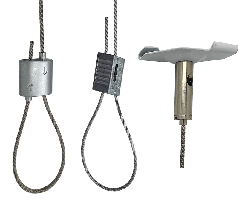 Steel wire hanging systems, ZIP CLIP