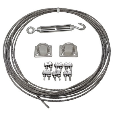 Patio Paradise Heavy Duty Shade Sail Hardware Kit For Square And Rectangle Sun Shade Sail Installation - 6 Inch