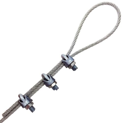 10mm Galvanised Steel Wire Rope Grips DIN741