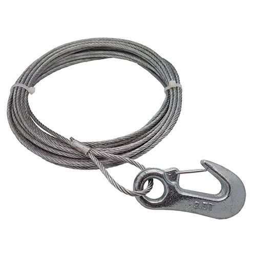 Galvanised Steel Wire Rope with Fitted Winch Hook