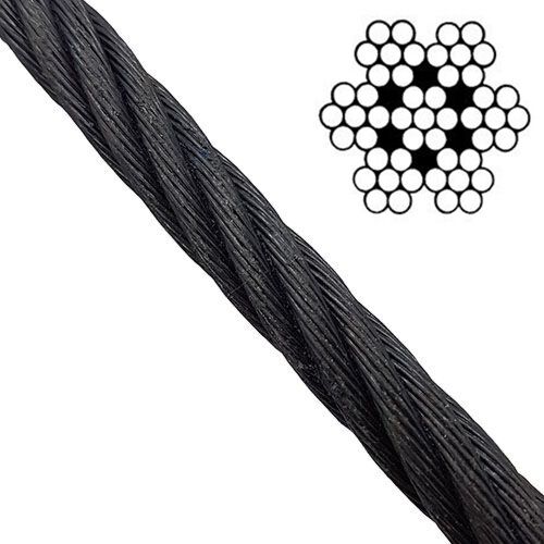 Meter Wire Rope 3mm 7x7 Blackened Steel Wire Rope - Per Meter | Wire Rope Shop