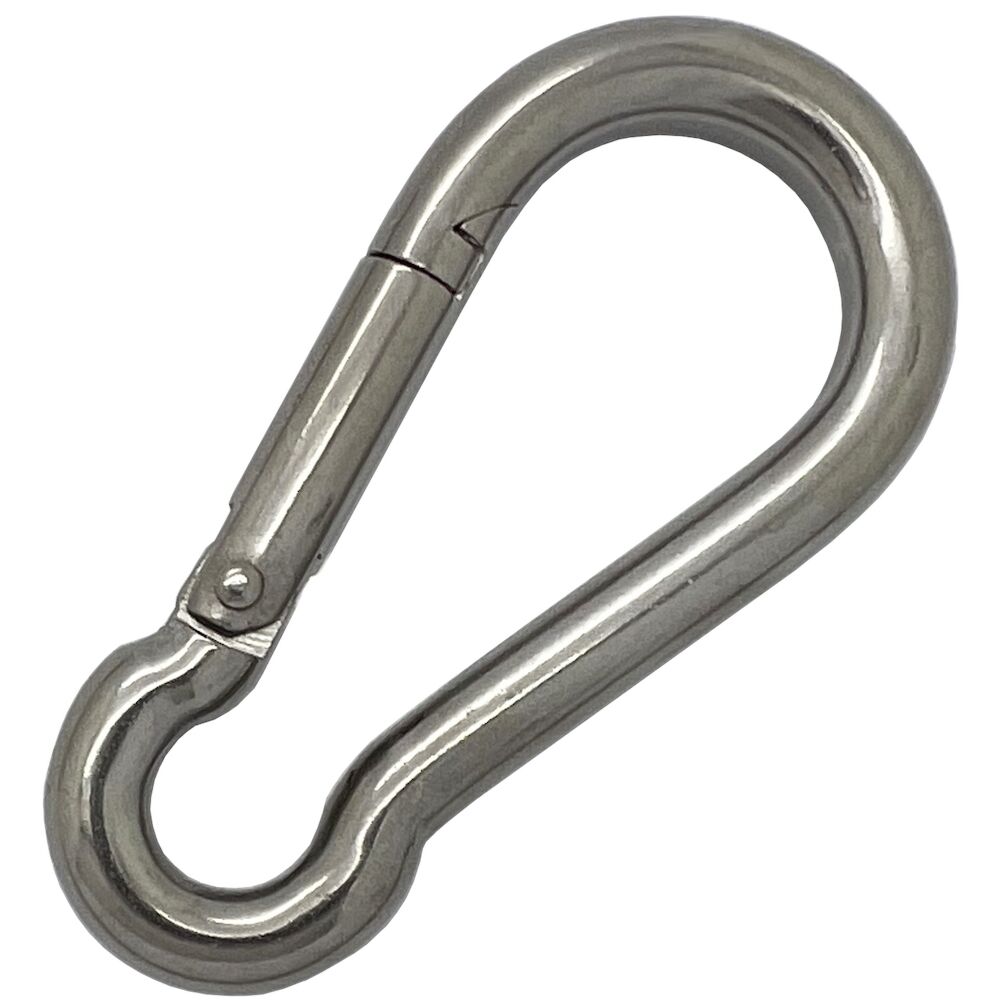 6mm x 60mm stainless steel carbine spring hooks | Snap Hook