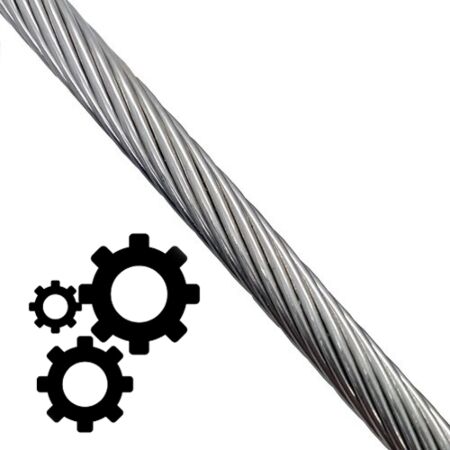 3-4mm 7x7 Galvanised Steel Wire Rope Clear PVC Per Meter WRB | GS Products