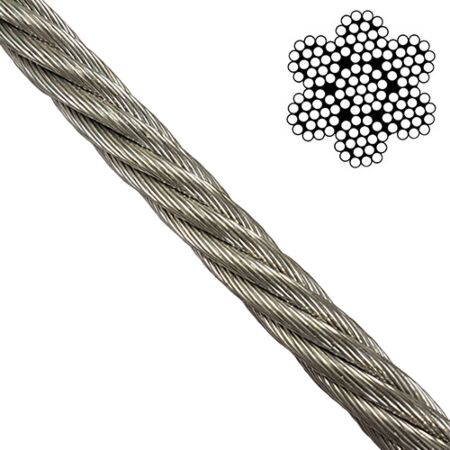 3mm 7x19 Stainless Steel Wire Rope - Per Meter