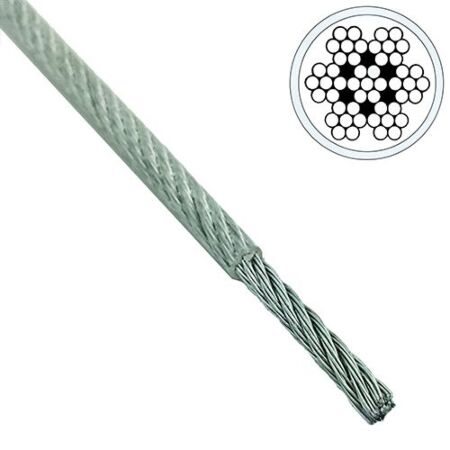 Clear Coated NYLON 11 Stainless Steel Wire Rope 