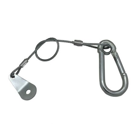 BZP Spring Snap Hook with Retaining Fixing Wire + Tab