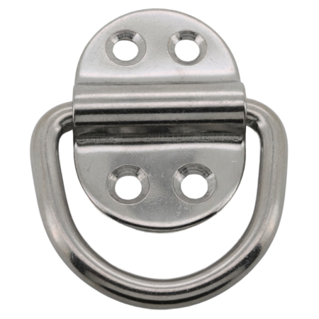Lashing ring on plate stainless steel 4 fixing holes 