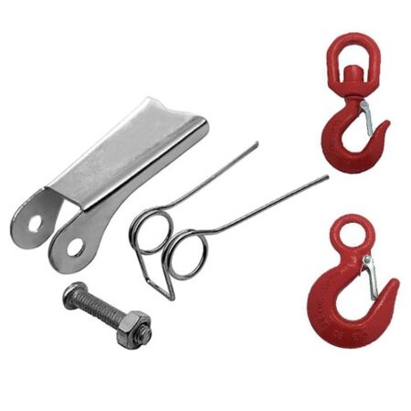 Latch Spring Replacement Kit for Alloy Steel Red Painted Hooks