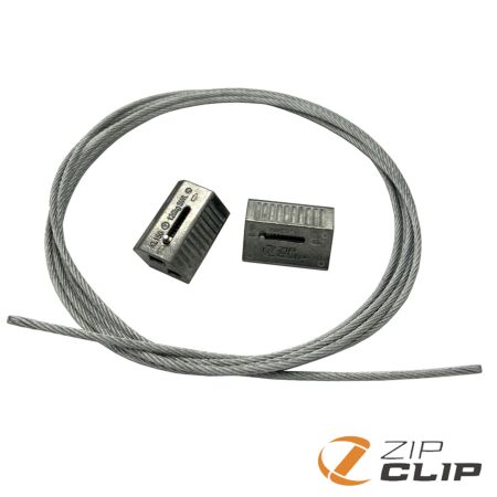 Zip Clip wire rope over head catenary kit 