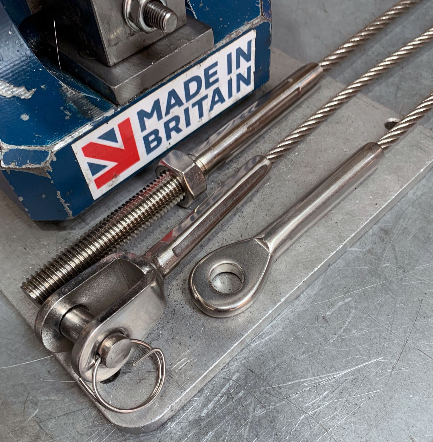 Wire rope rigging swaging service Custom made wire ropes